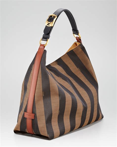 Fendi Pequin Stripe Hobo 